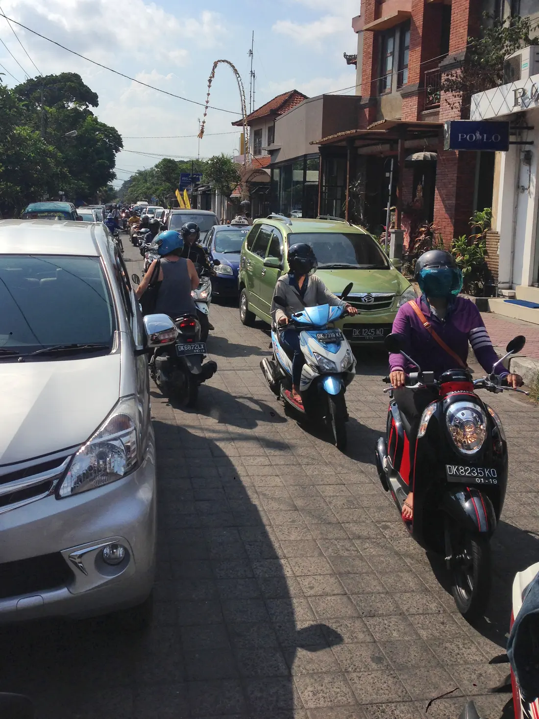 Stossstange an Stossstange, Rush hour in Ubud