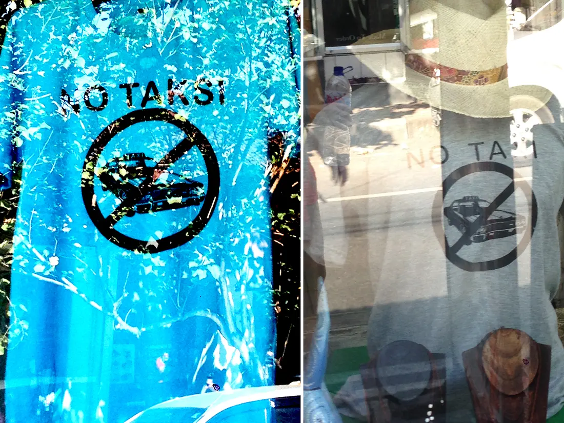 T-Shirt mit dem Aufdruck: No Taksi