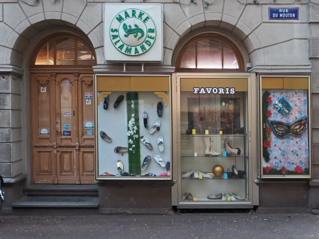 Ein Schuhgeschäft in Frankreich