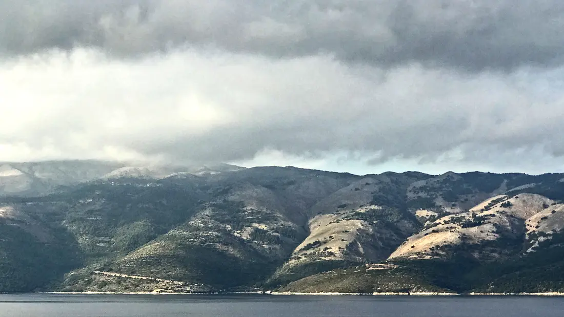 Blick von Ithaka auf Kefalonia