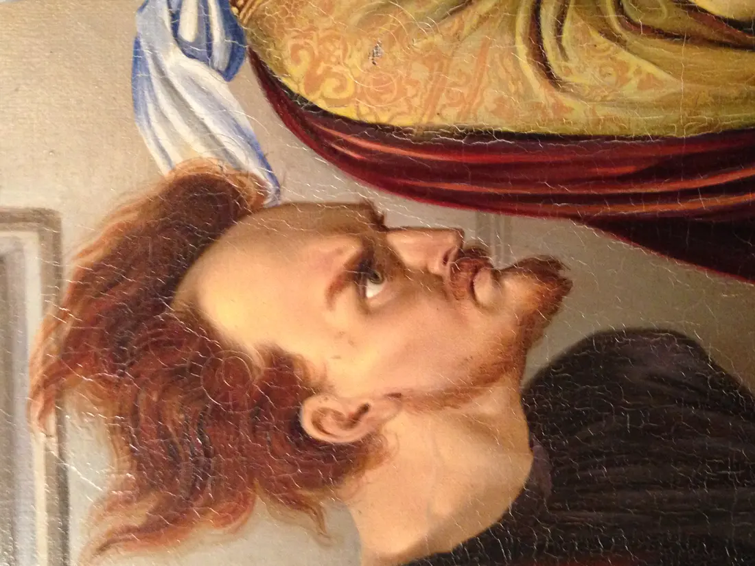 Ausschnitt Wandteppich vom Sängerkrieg auf der Wartburg