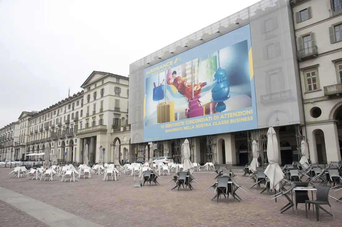 XXL-Plakat in Turin