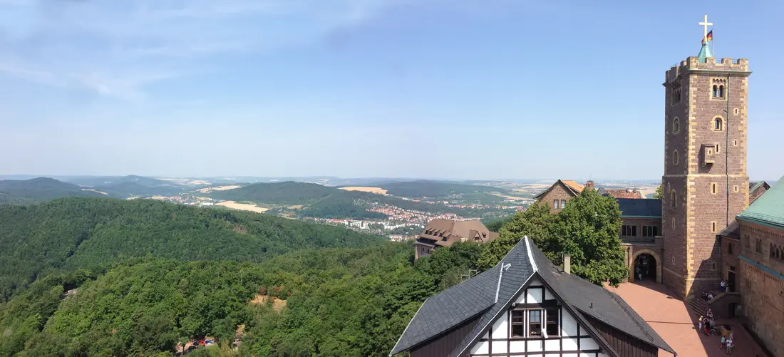 Panoramablick über die Wartburg
