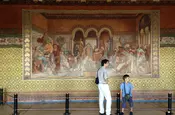 Wandteppich vom Sängerkrieg auf der Wartburg