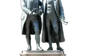 Goethe und Schiller in Weimar - freigestellt