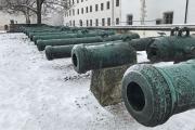 Kanonen im Schlosshof von Ingolstadt